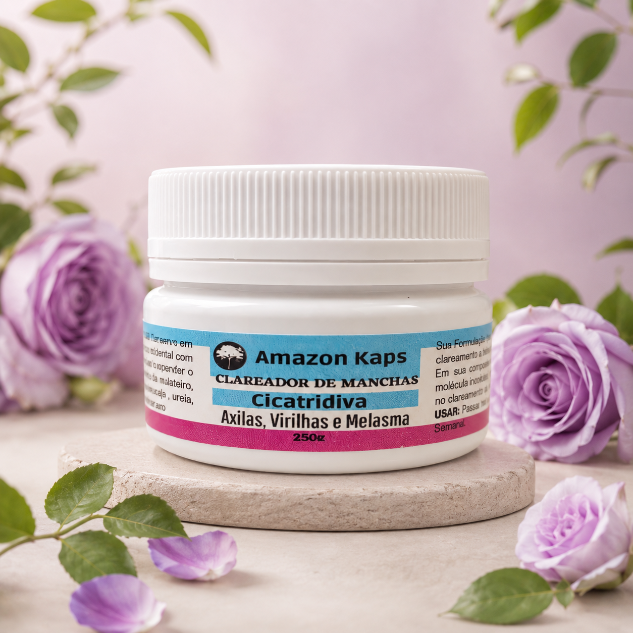 Amazon Kaps Cicatridiva — clareador de manchas com rosas